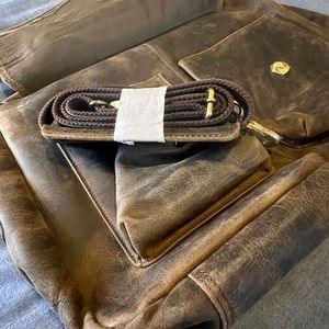 Carbon2Cobalt Waxed Leather Expedition Bag - New